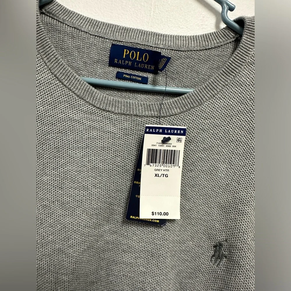 Polo Ralph Lauren Pima Cotton Knit Men's Sweater Size Extra Large NWT - Picture 3 of 6